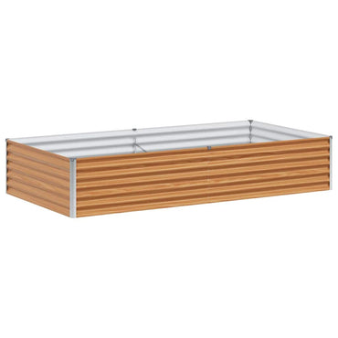 vidaXL Carré potager marron clair 195 x 100 x 36 cm Acier galvanisé