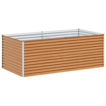 vidaXL Carré potager marron clair 195 x 100 x 68 cm Acier galvanisé