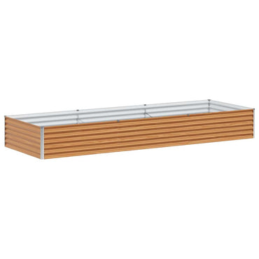 vidaXL Hochbeet Hellbraun 290 x 100 x 36 cm Verzinkter Stahl