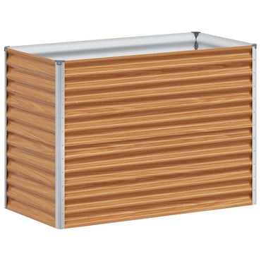 vidaXL Carré potager marron clair 98 x 50 x 68 cm Acier galvanisé