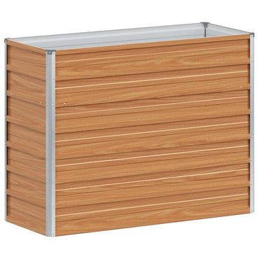 vidaXL Hochbeet Hellbraun 100 x 40 x 77 cm Verzinkter Stahl