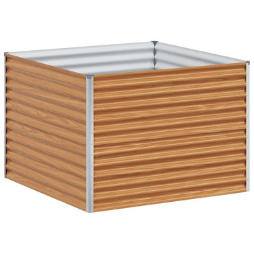 vidaXL Carré potager marron clair 98 x 100 x 68 cm acier galvanisé