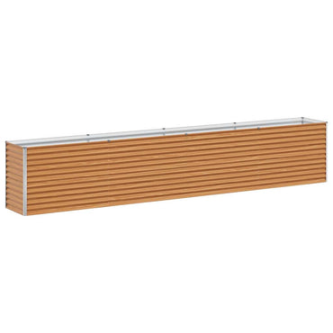 vidaXL Carré potager marron clair 390 x 50 x 68 cm Acier galvanisé