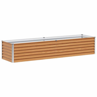 vidaXL Carré potager marron clair 195 x 50 x 36 cm Acier galvanisé