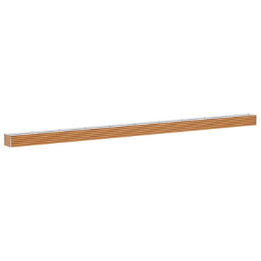 vidaXL Carré potager marron clair 970 x 50 x 36 cm Acier galvanisé