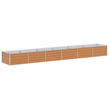 vidaXL Hochbeet Hellbraun 480 x 80 x 45 cm Verzinkter Stahl