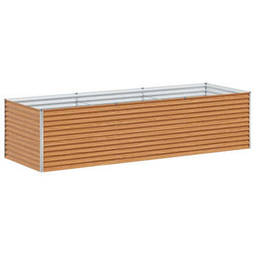 vidaXL Carré potager marron clair 290 x 100 x 68 cm Acier galvanisé