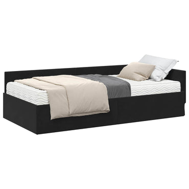 vidaXL Eckbettgestell mit Matratze Sonstiges 2 pcs Schwarz Samt