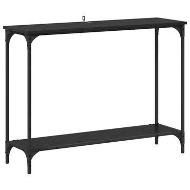vidaXL Konsolentisch mit Regal Schwarz Eichen-Optik 101 x 30.5 x 75 cm
