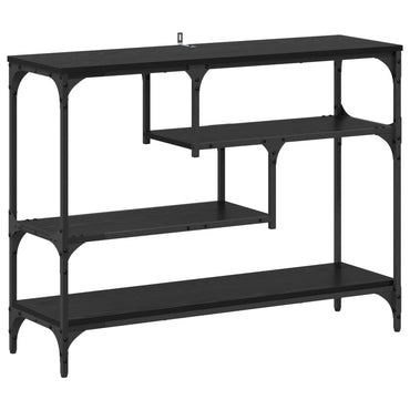 vidaXL Konsolentisch mit Regal Schwarz Eichen-Optik 100 x 30 x 75 cm