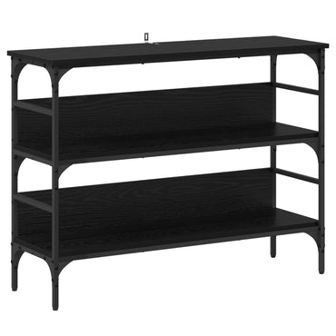 vidaXL Konsolentisch mit Regal Schwarz Eichen-Optik 100 x 32 x 75 cm