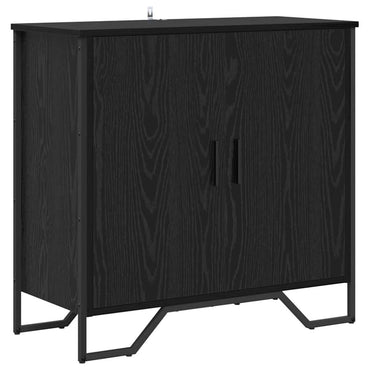 vidaXL Sideboard Schwarz Eichen-Optik 78 x 35 x 74.5 cm