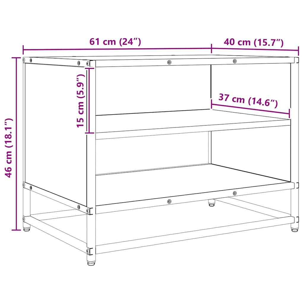 vidaXL TV-Einheiten Altholz 61 x 40 x 46 cm Holzwerkstoff
