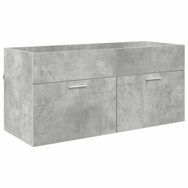 vidaXL Waschbeckenunterschrank mit Speicher Beton Grau Holzwerkstoff