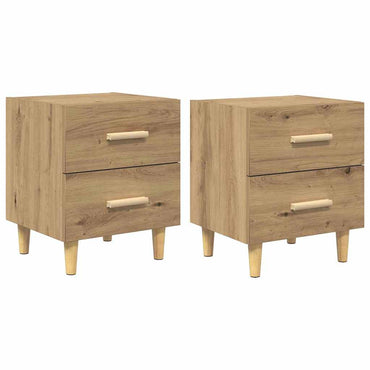 vidaXL Bettschrank 2 pcs Artisan-Eiche 40 x 35 x 47,5 cm Holzwerkstoff