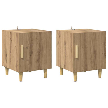 vidaXL Nachttisch 2 pcs Artisan-Eiche 40 x 40 x 50 cm Holzwerkstoff