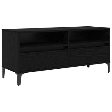 vidaXL Meuble TV Noir aspect chêne 100 x 34,5 x 44,5 cm