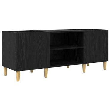 vidaXL Meuble pour disques vinyles noir aspect chêne 121 x 38 x 48 cm
