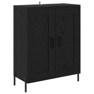 vidaXL Buffet noir aspect chêne 69,5 x 34 x 90 cm