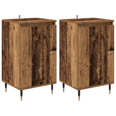vidaXL Sideboard 2 pcs Altholz 40 x 35 x 70 cm Verbundholz und Eisen