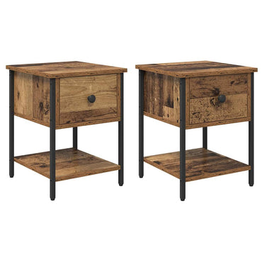 vidaXL Nachttisch 2 pcs Altholz 34 x 35,5 x 45 cm Holzwerkstoff