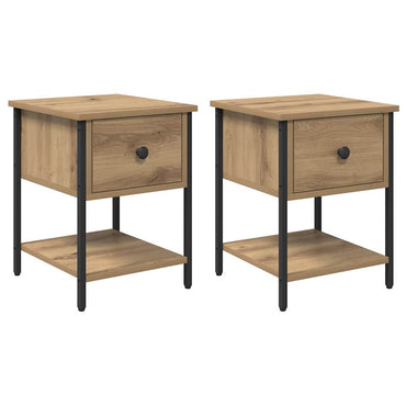 vidaXL Nachttisch 2 pcs Artisan-Eiche 34 x 35,5 x 45 cm Holzwerkstoff