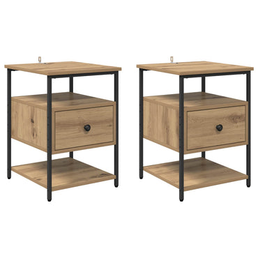 vidaXL Nachttisch 2 pcs Artisan-Eiche 40 x 42 x 56 cm Holzwerkstoff