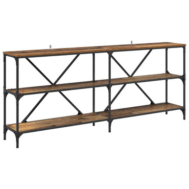 vidaXL Konsolentisch mit Regal Altholz 180 x 30 x 75 cm Holzwerkstoff