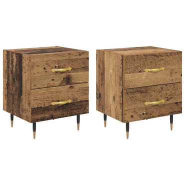 vidaXL Nachttisch 2 pcs Altholz 40 x 35 x 47,5 cm Holzwerkstoff