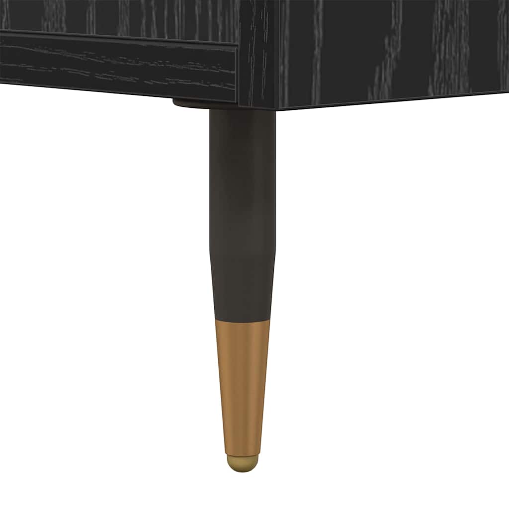 vidaXL Nachttisch 2 pcs Schwarz Eichen-Optik 40 x 35 x 47,5 cm