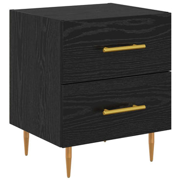 vidaXL Nachttisch Schwarz Eichen-Optik 40 x 35 x 47,5 cm Holzwerkstoff