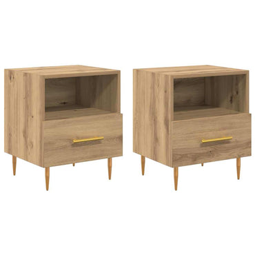 vidaXL Nachttisch 2 pcs Braun 40 x 35 x 47,5 cm Holzwerkstoff