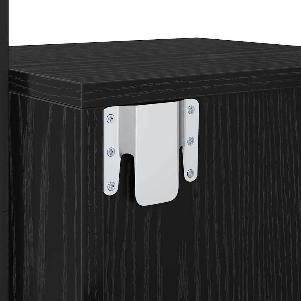 vidaXL Nachttisch 2 pcs Schwarz Eichen-Optik 35 x 30 x 51 cm