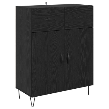 vidaXL Sideboard Schwarz Eichen-Optik 69,5 x 34 x 90 cm Holzwerkstoff
