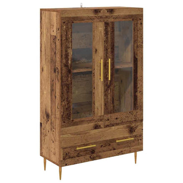vidaXL Highboard Altholz 69,5 x 31 x 115 cm Engineered Wood und Glas