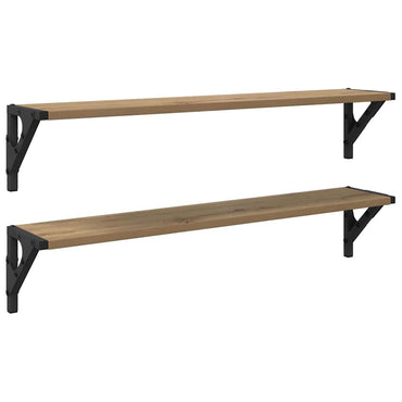 vidaXL Wandregale 2 pcs Artisan-Eiche 80 x 15 x 15,5 cm Holzwerkstoff