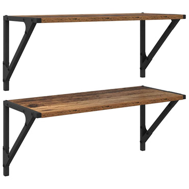 vidaXL Wandregale 2 pcs Altholz 60 x 25 x 25,5 cm Holzwerkstoff
