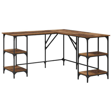 vidaXL Schreibtisch Altholz 139 x 139 x 75 cm Holzwerkstoff