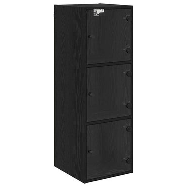 vidaXL Wandschrank Schwarz Eichen-Optik 35 x 37 x 102 cm Holzwerkstoff