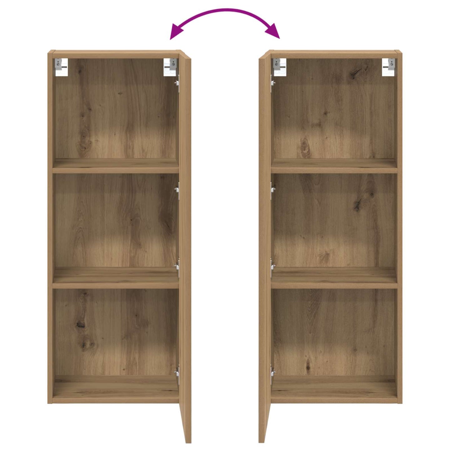 vidaXL TV-Wandschrank Artisan-Eiche 40,5 x 30 x 102 cm Holzwerkstoff