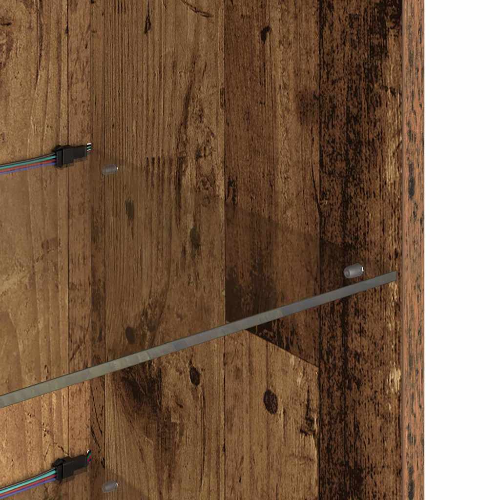 vidaXL Meuble TV mural en bois de récupération 30,5 x 30 x 90 cm