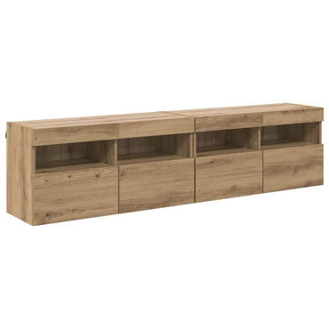 vidaXL TV-Wandregale 2 pcs Artisan-Eiche 80 x 30 x 40 cm Holzwerkstoff