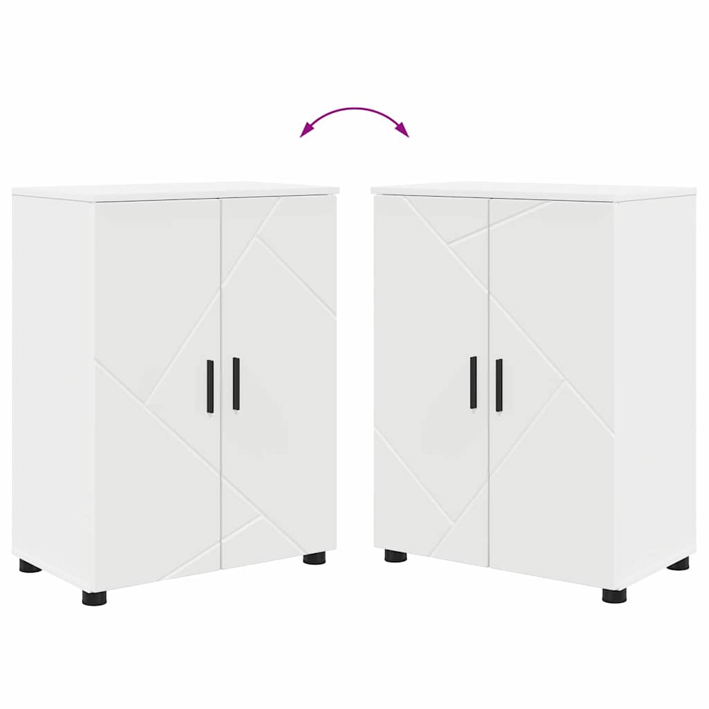 vidaXL Badezimmerschrank Weiß 60 x 35 x 80 cm Holzwerkstoff & Metall