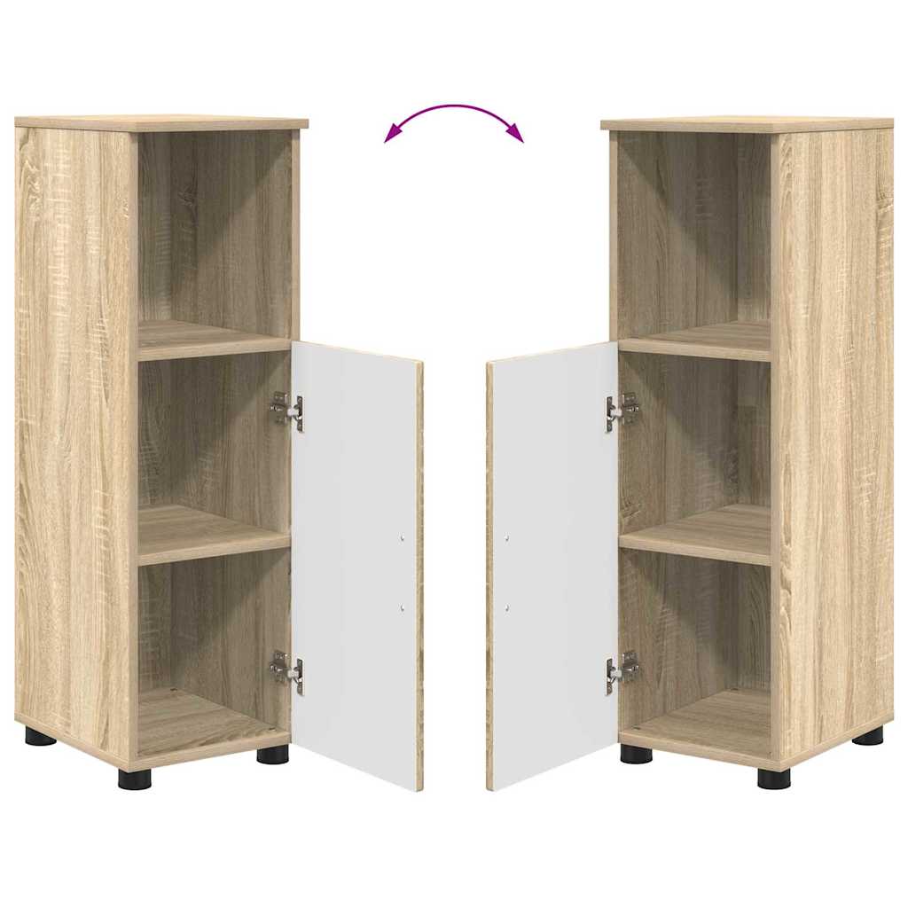 vidaXL Badezimmerschrank mit Speicher Sonoma-Eiche 30 x 35 x 95 cm
