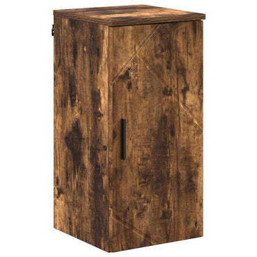 vidaXL Badezimmerschrank mit Tür Geräucherte Eiche 30 x 31,5 x 61 cm
