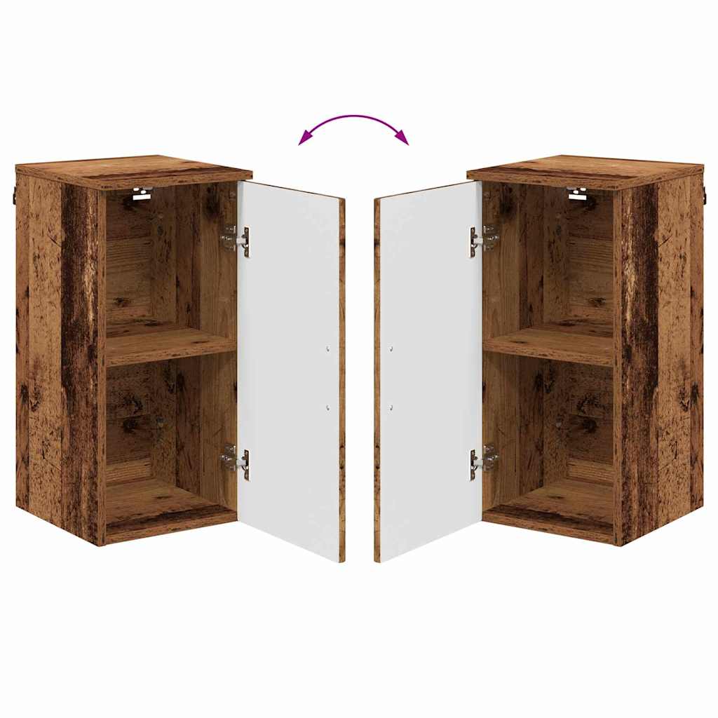 vidaXL Badezimmerschrank Wandmontiert Altholz 30 x 31,5 x 61 cm