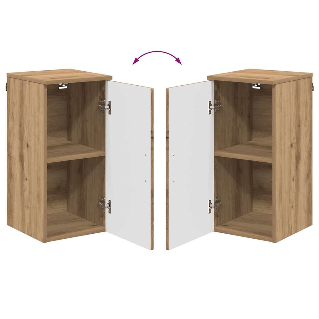 vidaXL Badezimmerschrank Wandmontiert Artisan-Eiche 30 x 31,5 x 61 cm