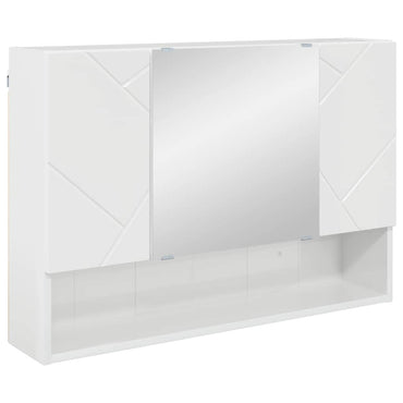 vidaXL Armoire à pharmacie murale brillante blanche 80 x 17 x 55 cm Bois d'ingénierie