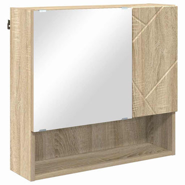 vidaXL Spiegelschrank Sonoma-Eiche 59 x 17 x 55 cm Holzwerkstoff