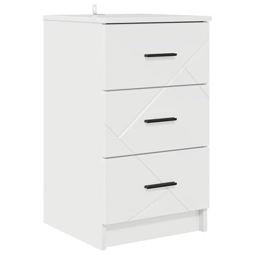 vidaXL Nachttisch Hochglanz-Weiß 38 x 38 x 66 cm Holzwerkstoff